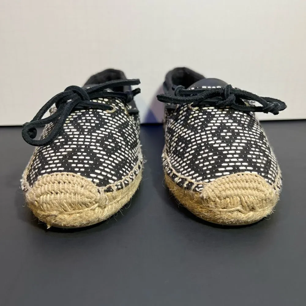 Womens SPERRY Top Sider Espadrilles Black Flat Shoes / Size 6.5 Medium